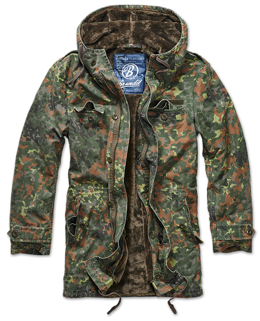 Bunda BW Parka, zateplená - flecktarn